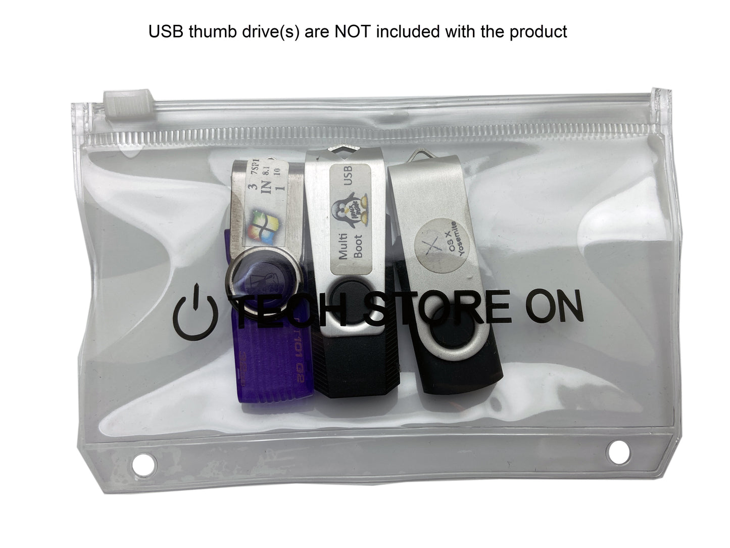 USB Drive Zipper Zip Lock Holder Pouch for 3-ring Binder