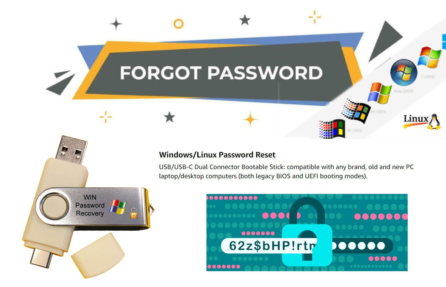 Windows/Linux Password Reset Cracker Bootable Live USB